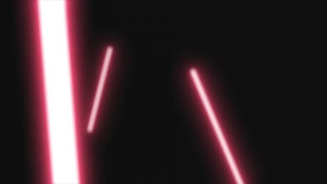 luces de neón rojas pulsantes flotando sobre un fondo negro