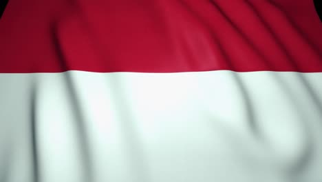 waving realistic indonesia flag background. loop animation