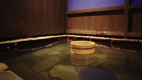 onsen bath, traditional japanese style geothermal water in private bath