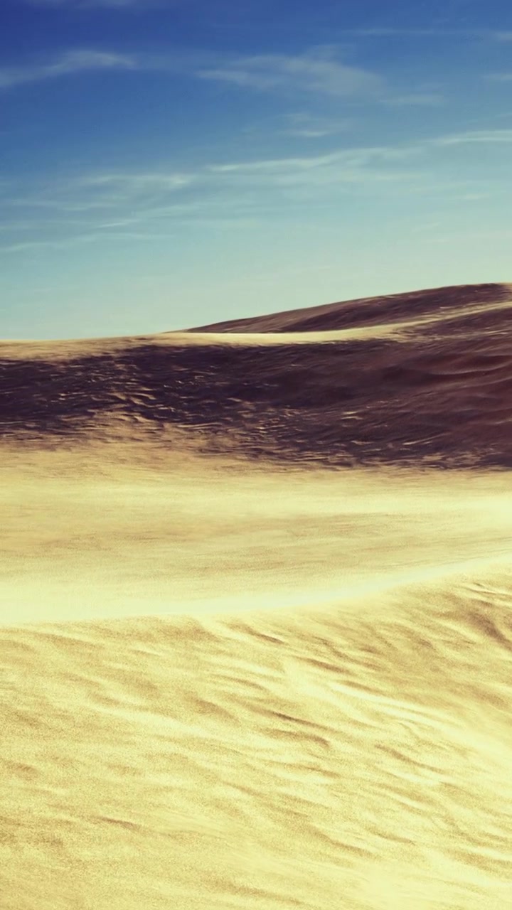 La luce del sole splende su vaste dune di sabbia in un paesaggio desertico durante il giorno.