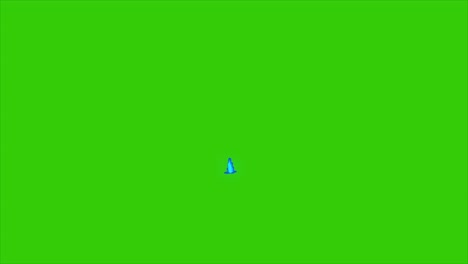 animación de dibujos animados acuáticos sobre fondo verde