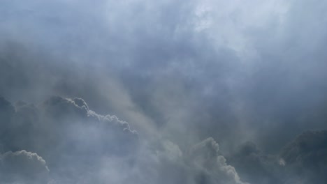 4k thunderstorm, bright cloud in the sky moving away