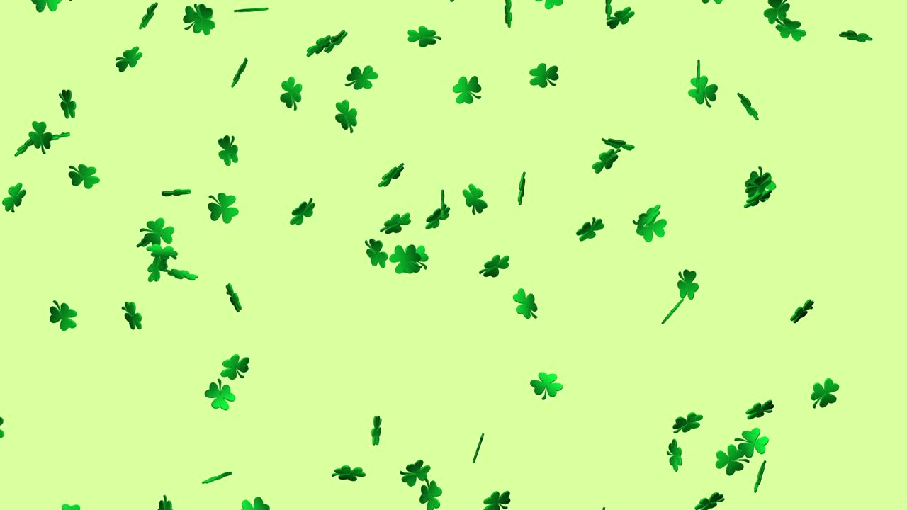 Shamrock and clover on a green background