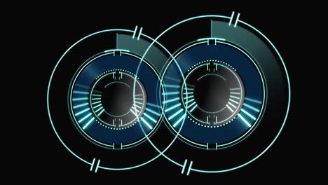 animation of scope scanning on black background