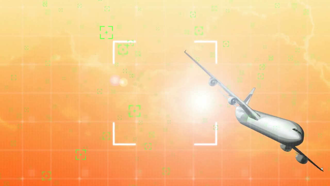 항공 교통 통제 내비게이션 시스템의 애니메이션