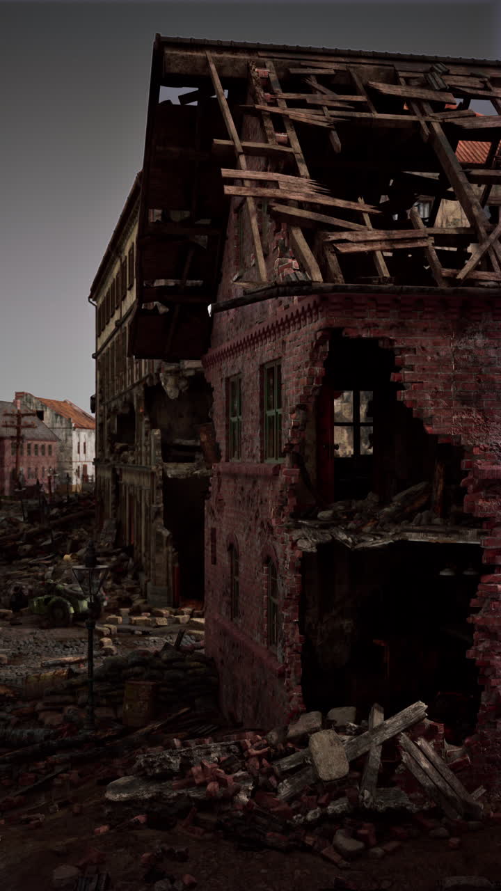 edificios en ruinas después de una guerra