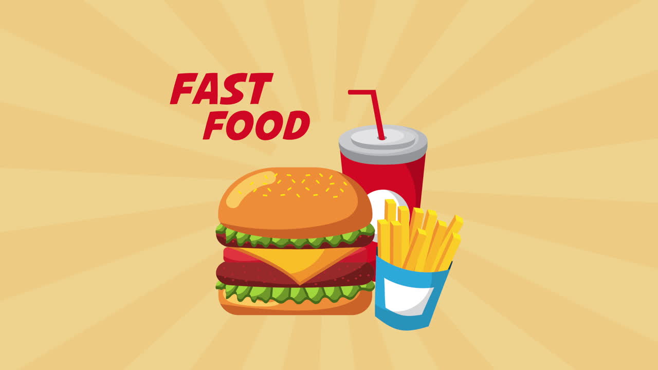 맛있는 패스트푸드 건강에 해로운 아이콘