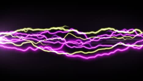 electric waves on black background