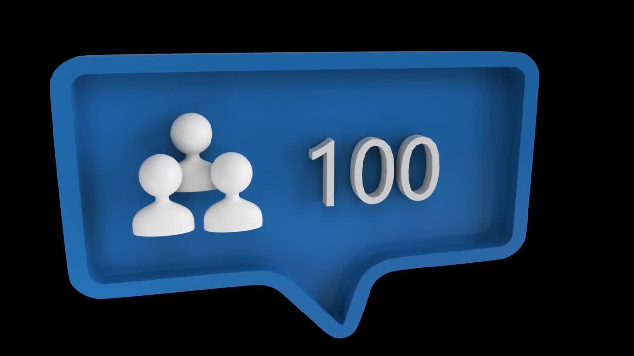 icono de suscripción con un número creciente en las redes sociales