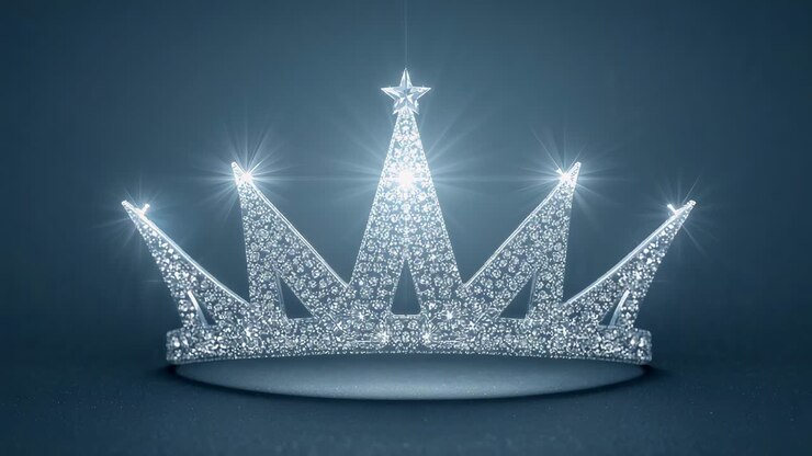 Illuminazione variabile che fa scintillare la corona ingioiellata e produce bagliori nitidi sulla piattaforma in studio