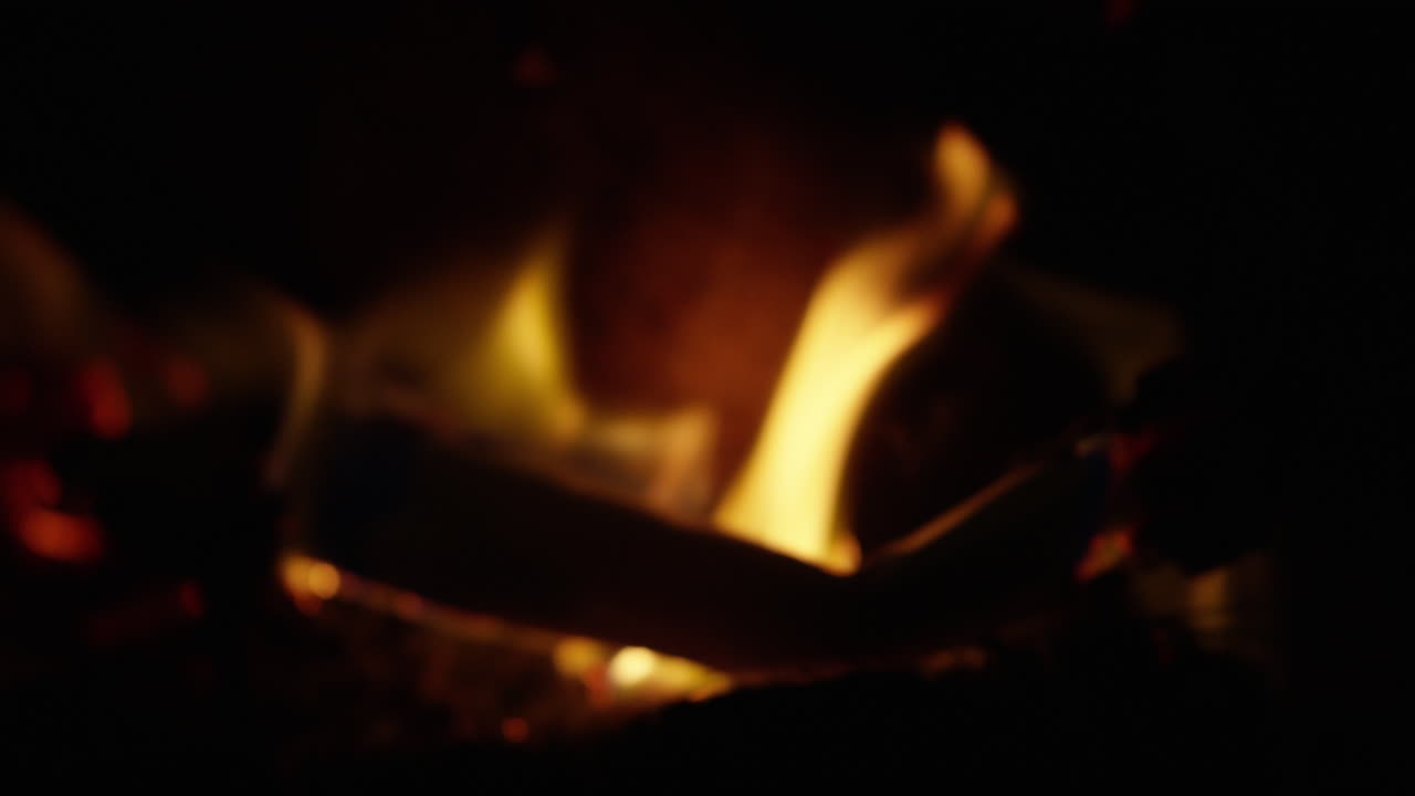 Slow Motion Close Up of Fire.