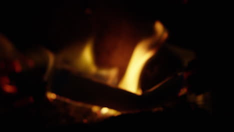 slow motion close up of fire.