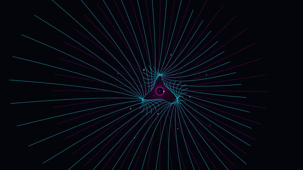 Abstract Geometric Animation of Pulsing Light Lines