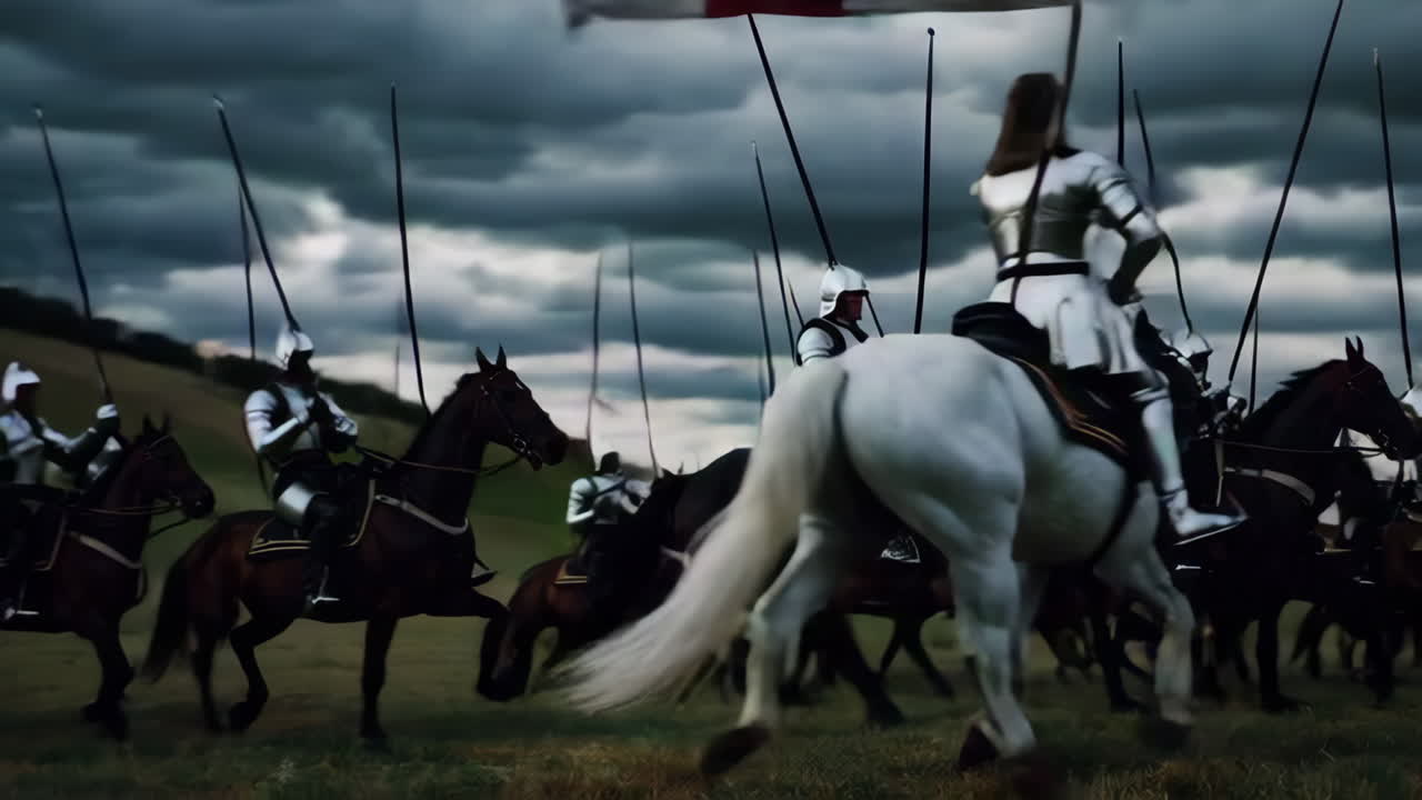 Scena di battaglia medievale