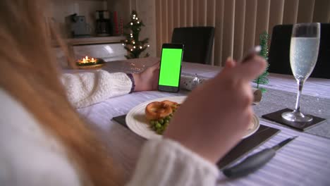 brindis durante una llamada de video con la familia durante la cena de navidad