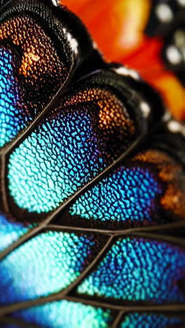 close-up of a butterfly wing