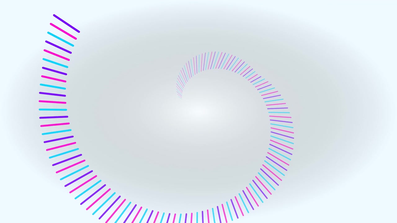 Abstract Spiral Animation of Colorful Neon Lines