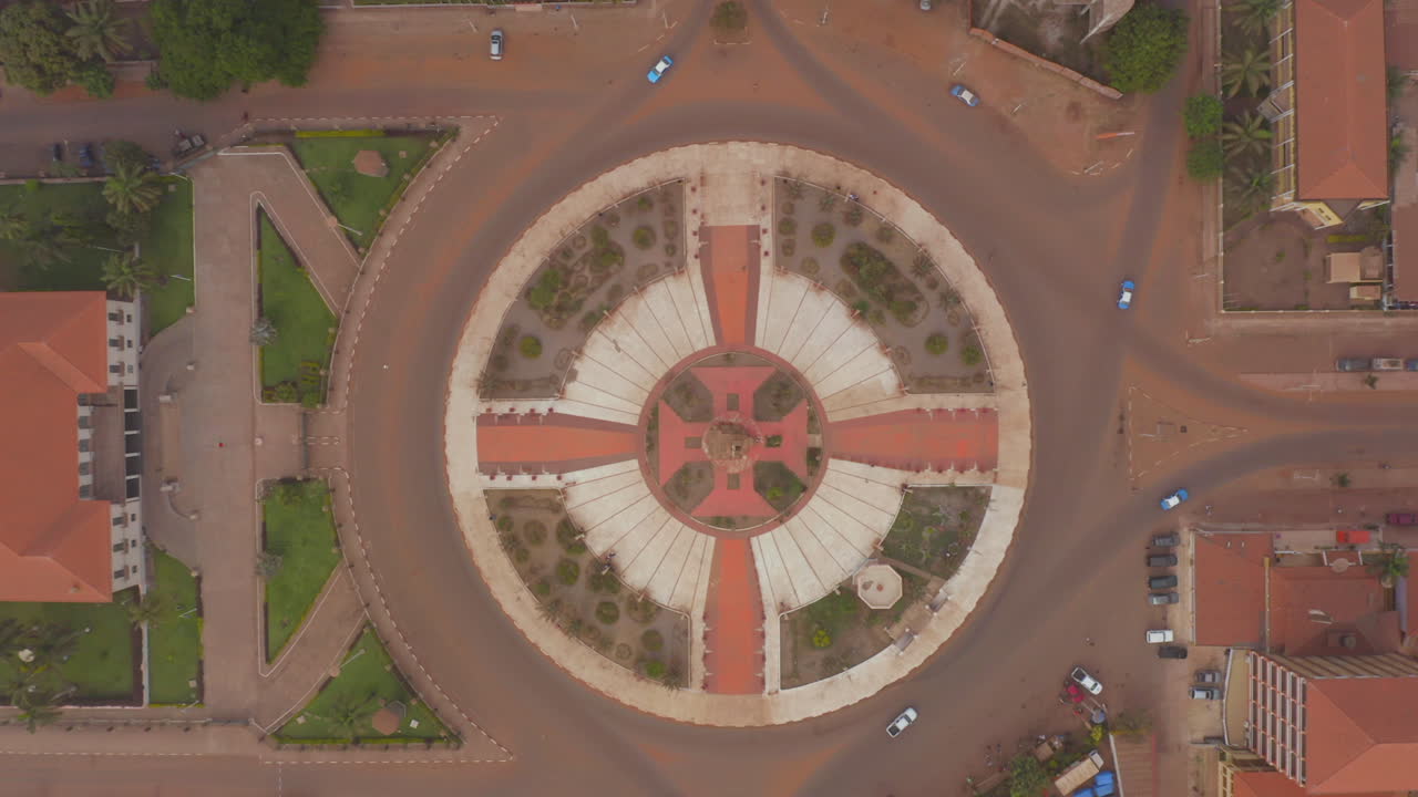 Overhead View of the Central Roundabout in Bissau, Guinea-Bissau