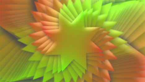movimientos de ondas cíclicas de las figuras. transformación y remodelación. color rojo verde. animación 3d de un bucle sin costuras