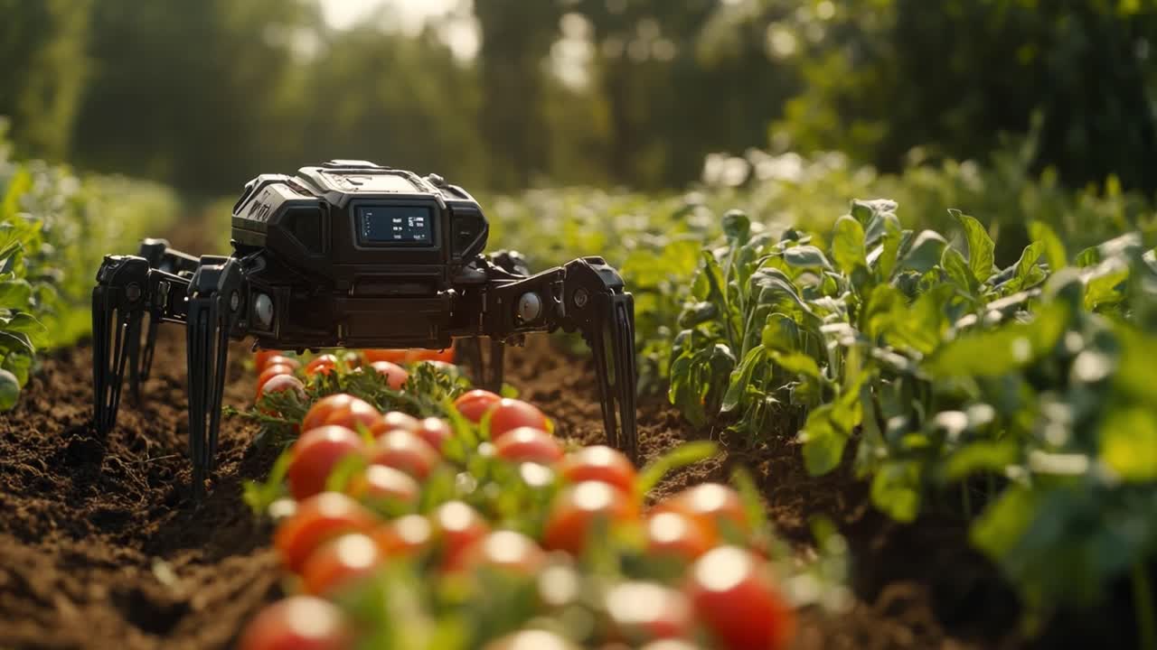 Agricultural Robot in Tomato Field