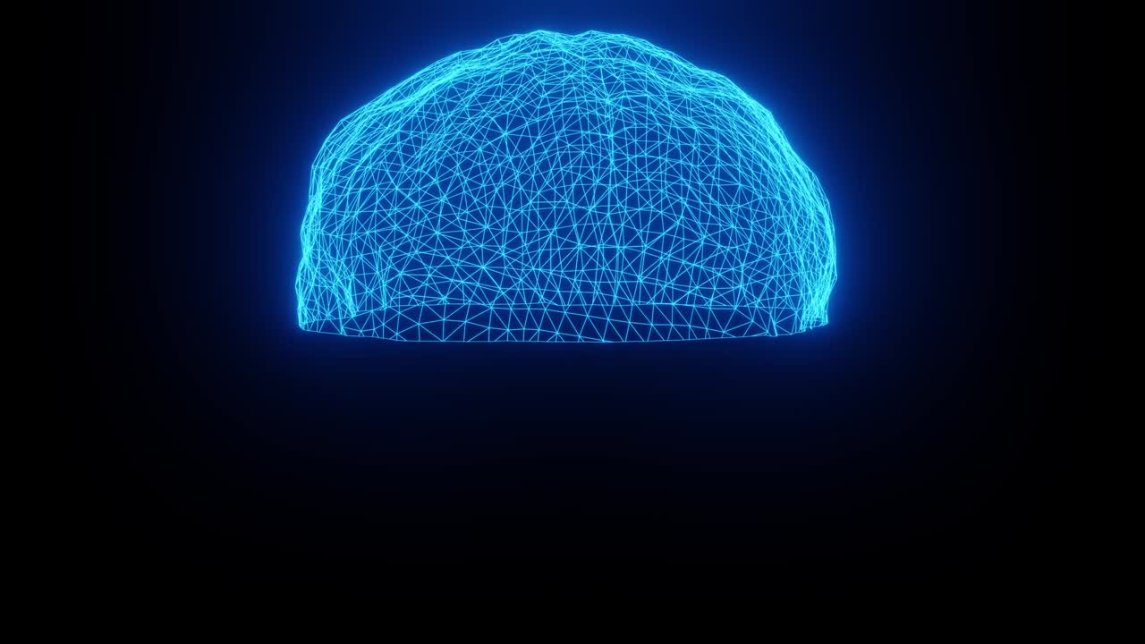 3D Bright Animation Of A Brain