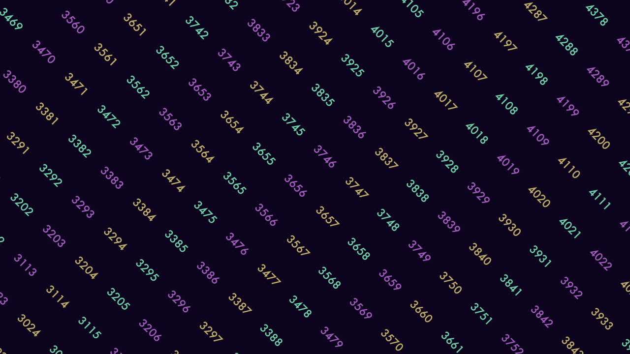 código binario digital con números aleatorios de neón en la pantalla de la computadora