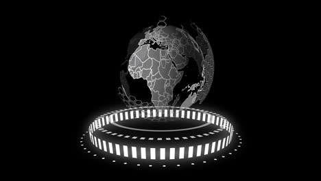 animation of data processing over globe