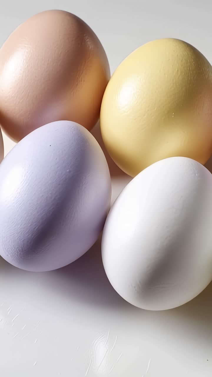 A Vibrant Collection of Beautifully Colored Eggs Showcasing Pastel Shades, Textures, and Glossy Finishes Ideal for Seasonal Celebrations and Craft Projects