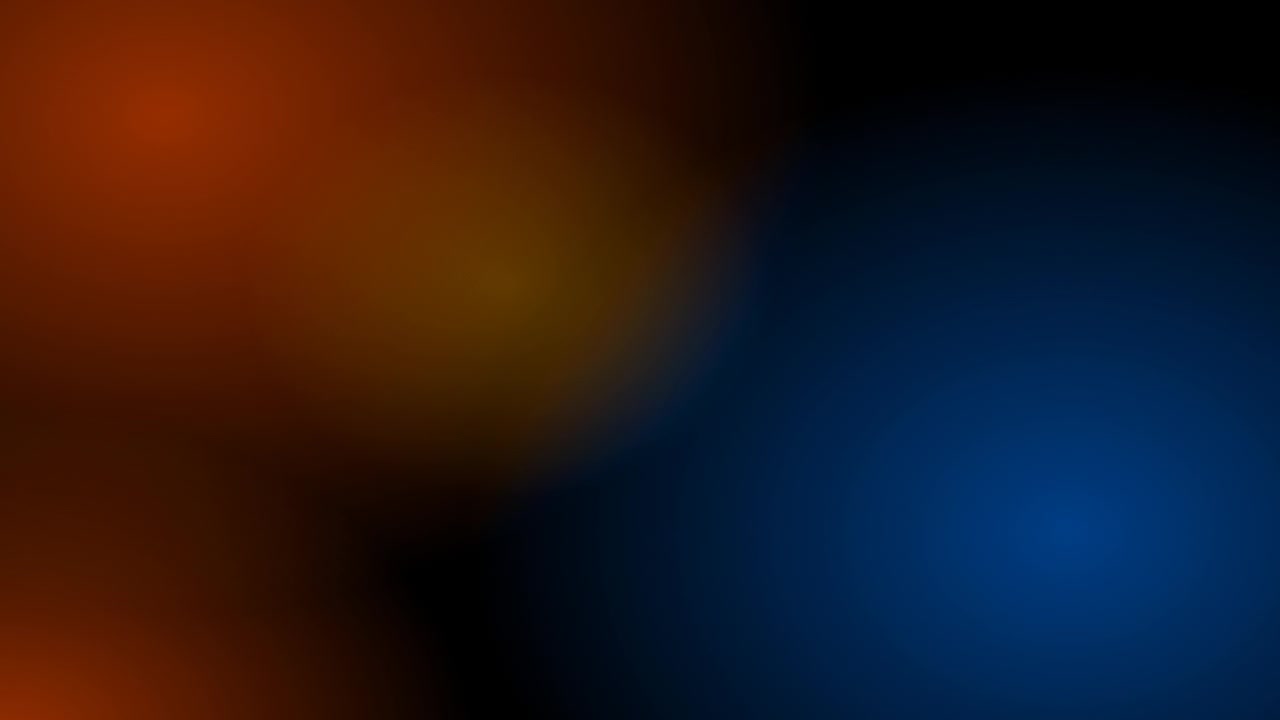 Abstract Motion Background with Soft Glowing Orange and Blue Light Orbs