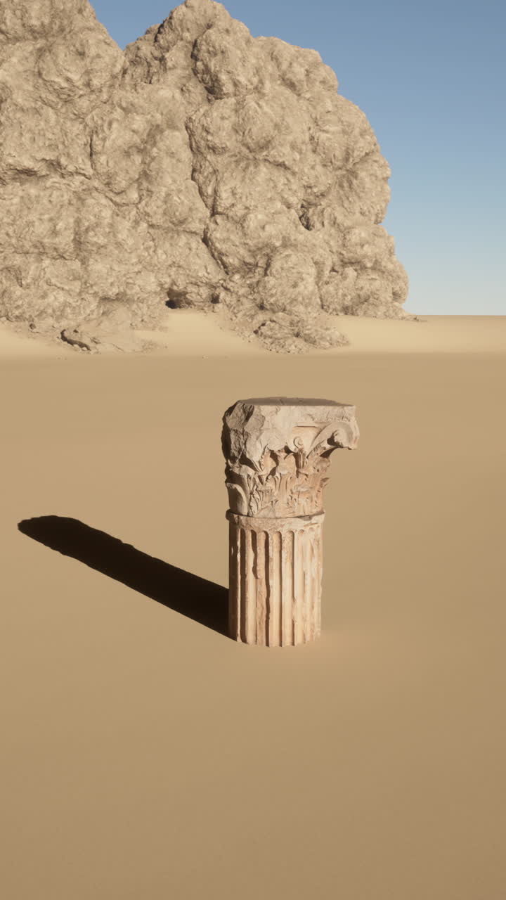 antigua columna en el desierto