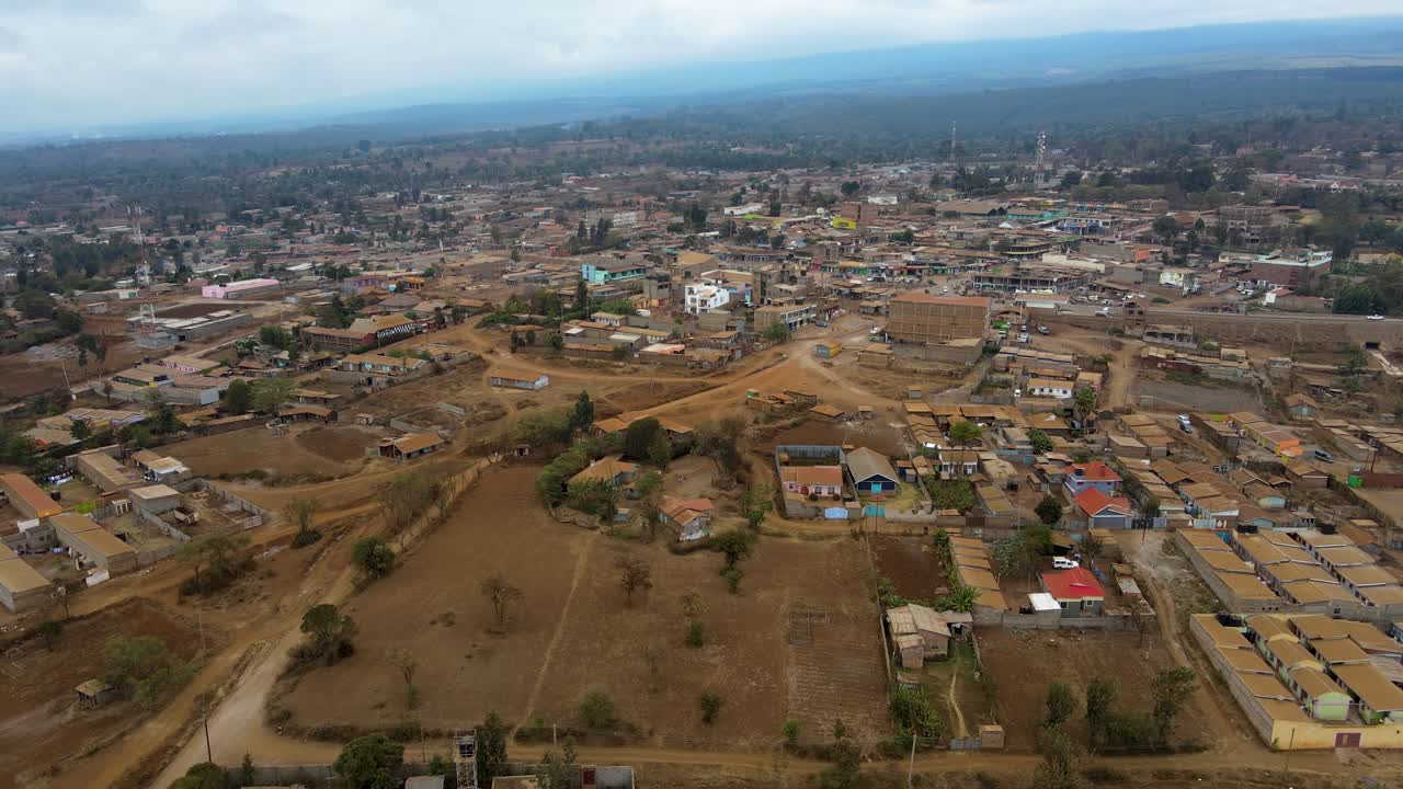 Vista drone del Kenya rurale