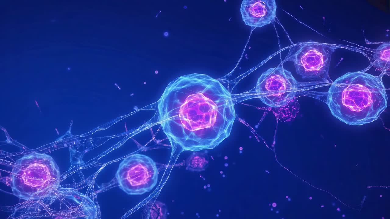 Abstract Microscopic Neural Cells