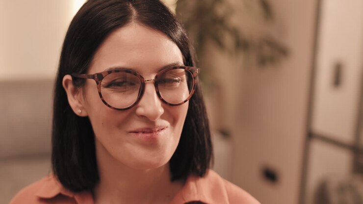Portrait of Young Caucasian Woman Smiling
