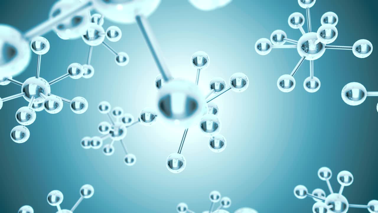 추상 물리학 과학 분자 배경 - 루프 가능한 3d 애니메이션