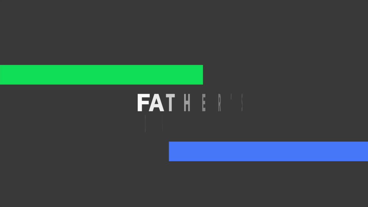 아버지의 날 축하 카드 파란색과 초록색 줄무