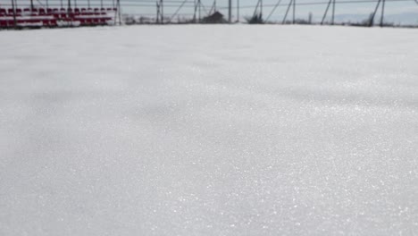 crystal snow sparkling bright from the sun on a sunny winter day. natural beauty.