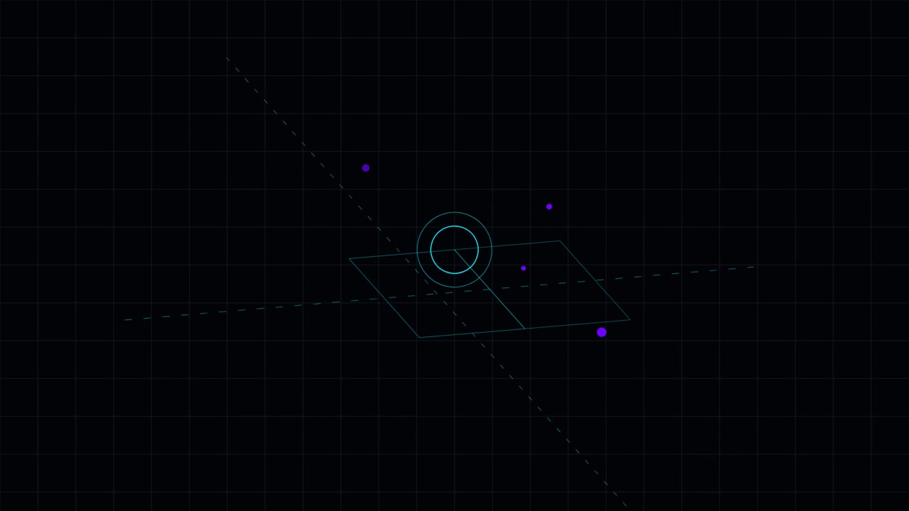 Abstract Motion Graphics Featuring Geometric Shapes and Floating Particles