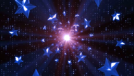 blue stars tunnel background