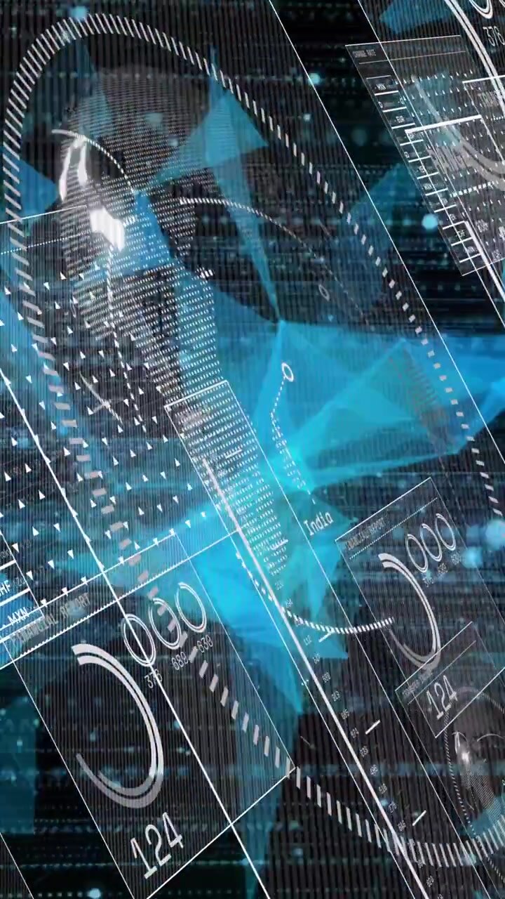 Animation of data processing over scope