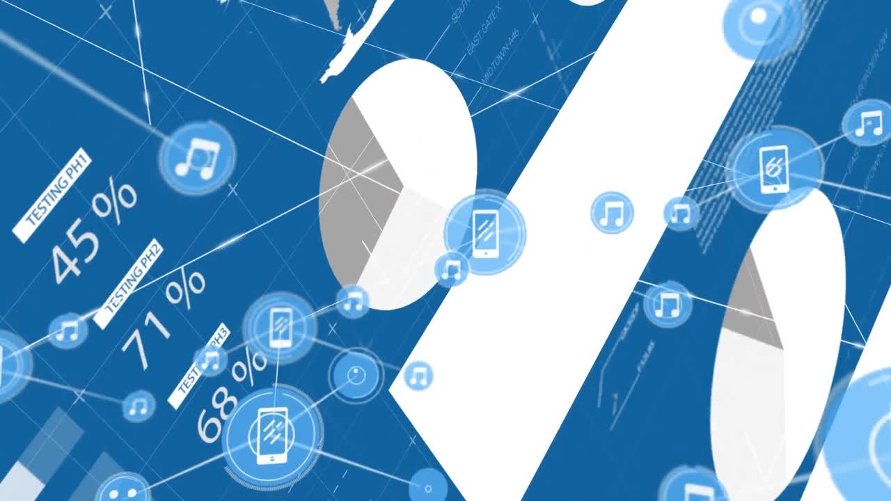 프로필 아이콘의 비즈니스 사람들 네트워크에 대한 아이콘과 연결 네트워크의 애니메이션