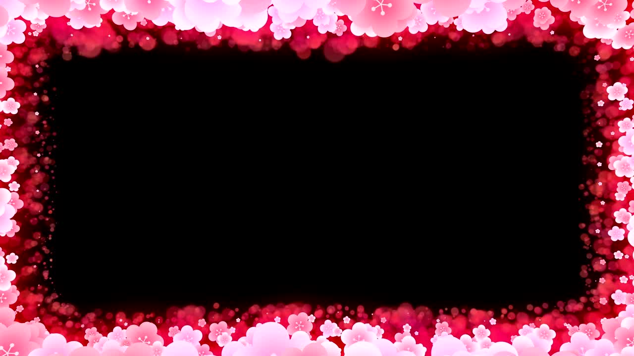 플 꽃, 전통적인 일본 신년, 루프 애니메이션