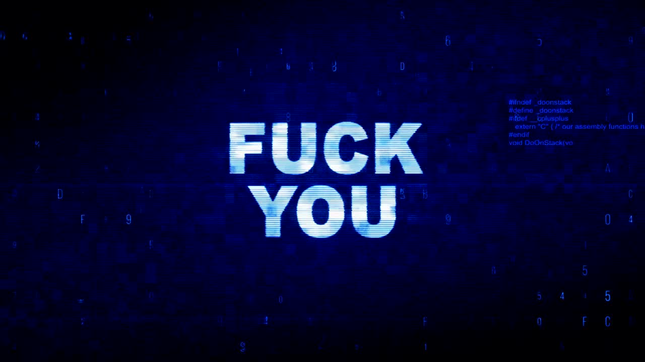 텍스트, 디지털 노이즈, 트이치, 글리치, 왜곡 효과, 오류, 애니메이션.