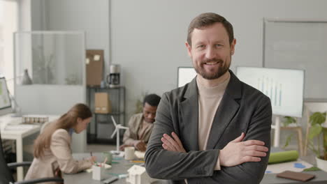 man posing at camera