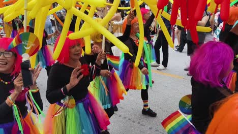 colorful lgbtq+ pride parade