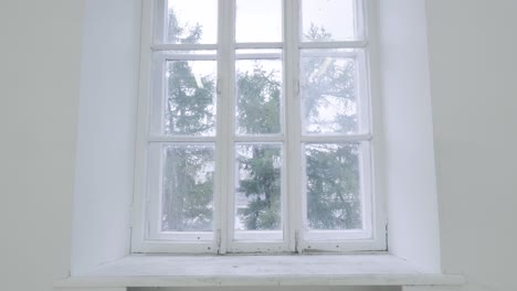 white room with a window