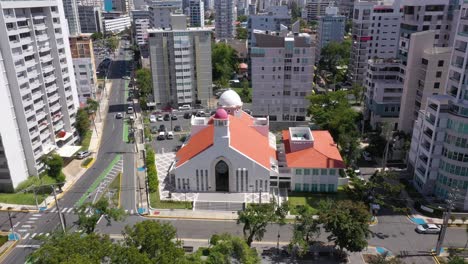 parroquia stella maris catholic church cinematic drone shot 6