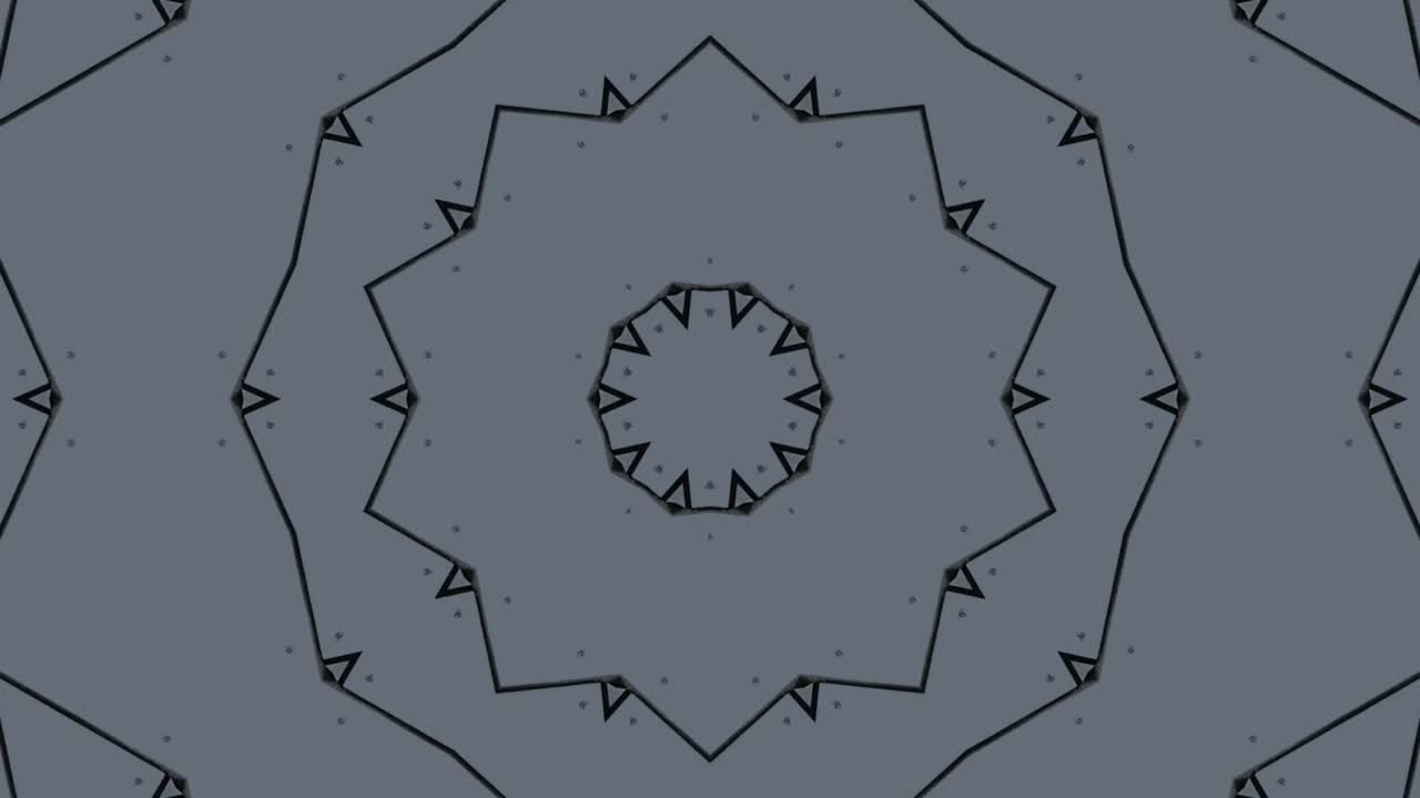 회색 배경에 퍼지는 검은색 다각형 선 - 애니메이션