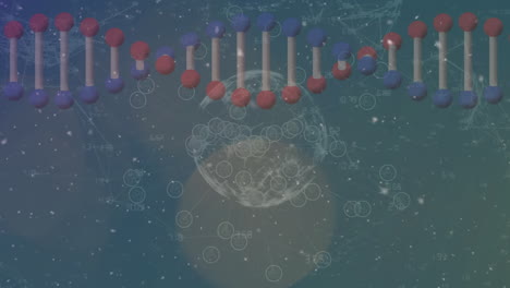 지구상에서 dna 스트랜드와 아이콘의 애니메이션.