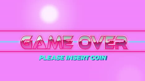 animación del juego sobre texto sobre puntos de luz en fondo rosa