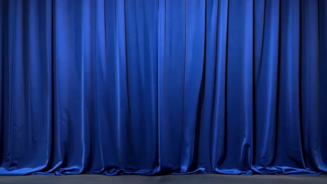 blue stage curtains